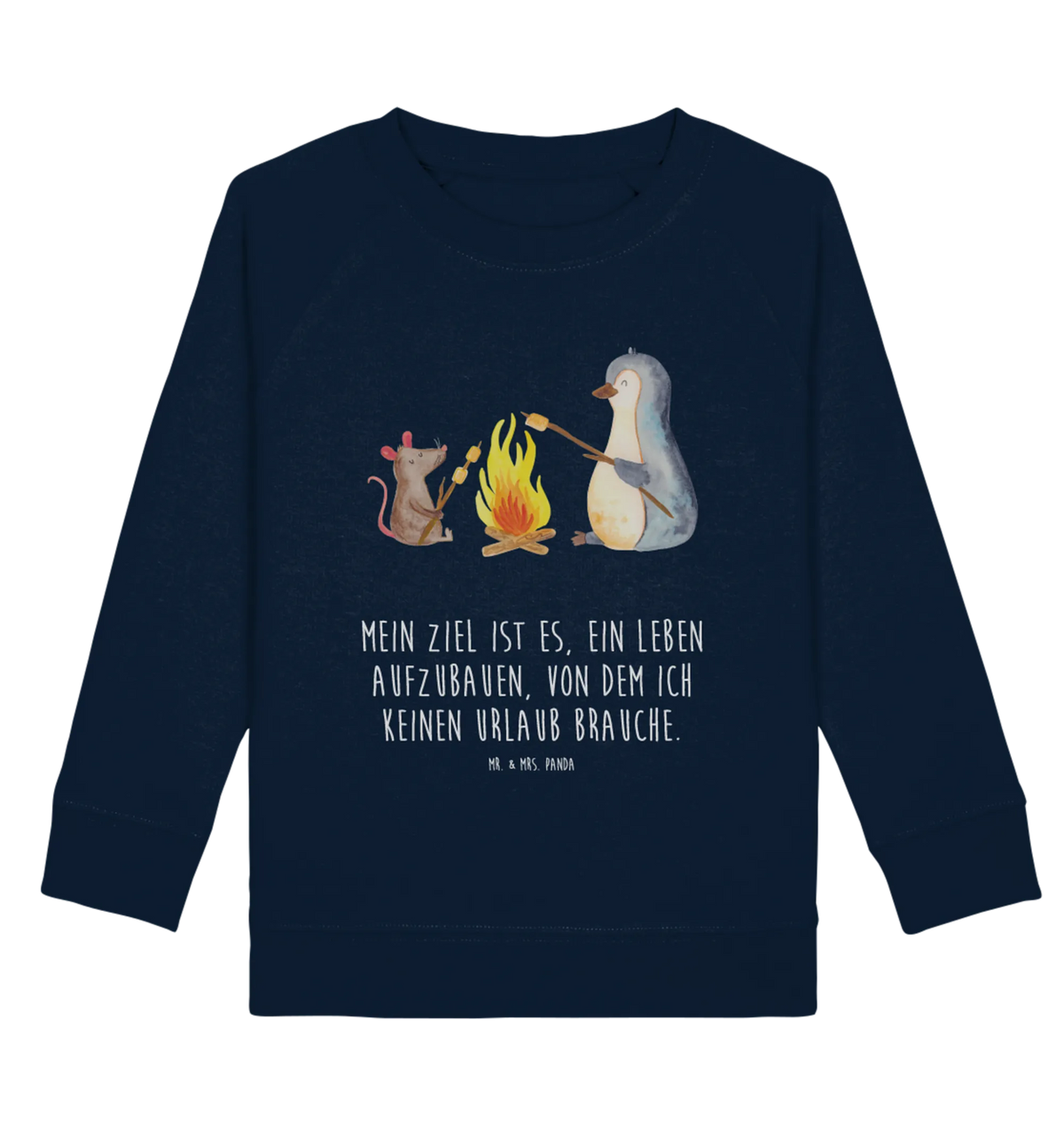 Organic Kinder Pullover Pinguin Lagerfeuer Kinder Sweatshirt, Kinder Pullover, Pinguin, Neustart, Arbeit, Büroalltag, Büro, Lebensmotivation, Maus, Job, Feuer, Pinguine, Liebe, Motivation, Lagerfeuer, Leben, Lebensspruch, Grillen, Marshmallows