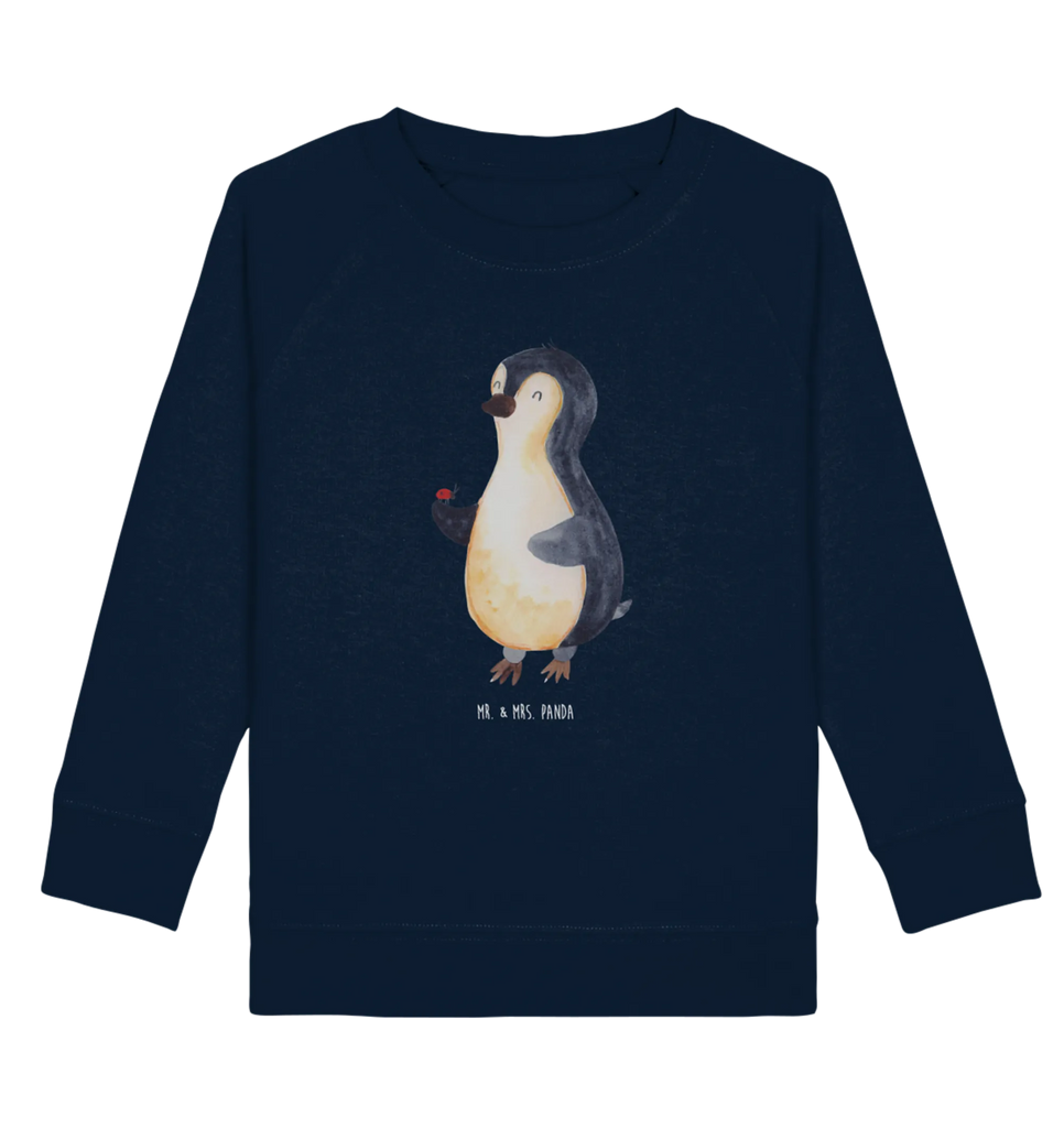 Organic Kinder Pullover Pinguin Marienkäfer Kinder Sweatshirt, Kinder Pullover, Pinguin, Freude, Marienkäfer, Wunder, Lebensfreude, Pinguine, Glück, Liebe