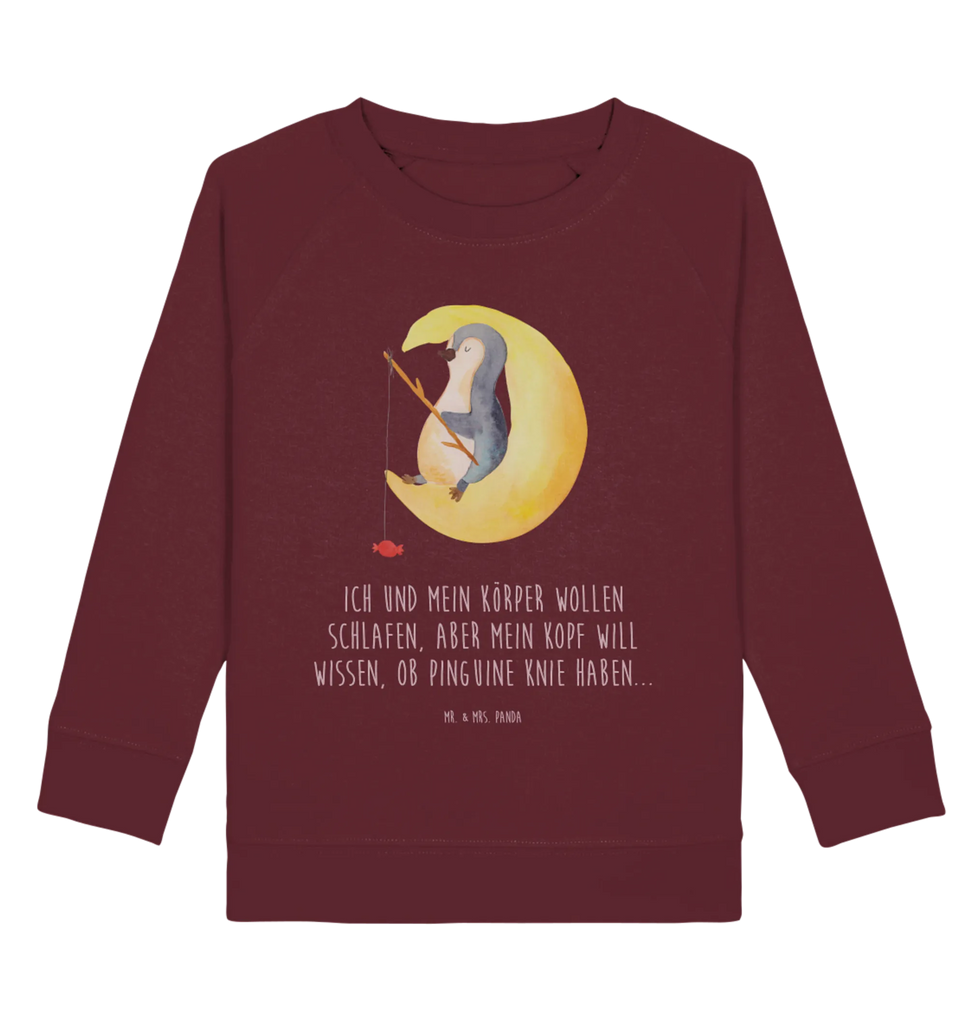 Organic Kinder Pullover Pinguin Mond Jungen, Kinder Sweatshirt, Kinder Pullover, Pinguin, Gästezimmer, Schlafzimmer, Spruch, Nachtruhe, Einschlafen, Pinguine, schlafen, Schlafstörungen