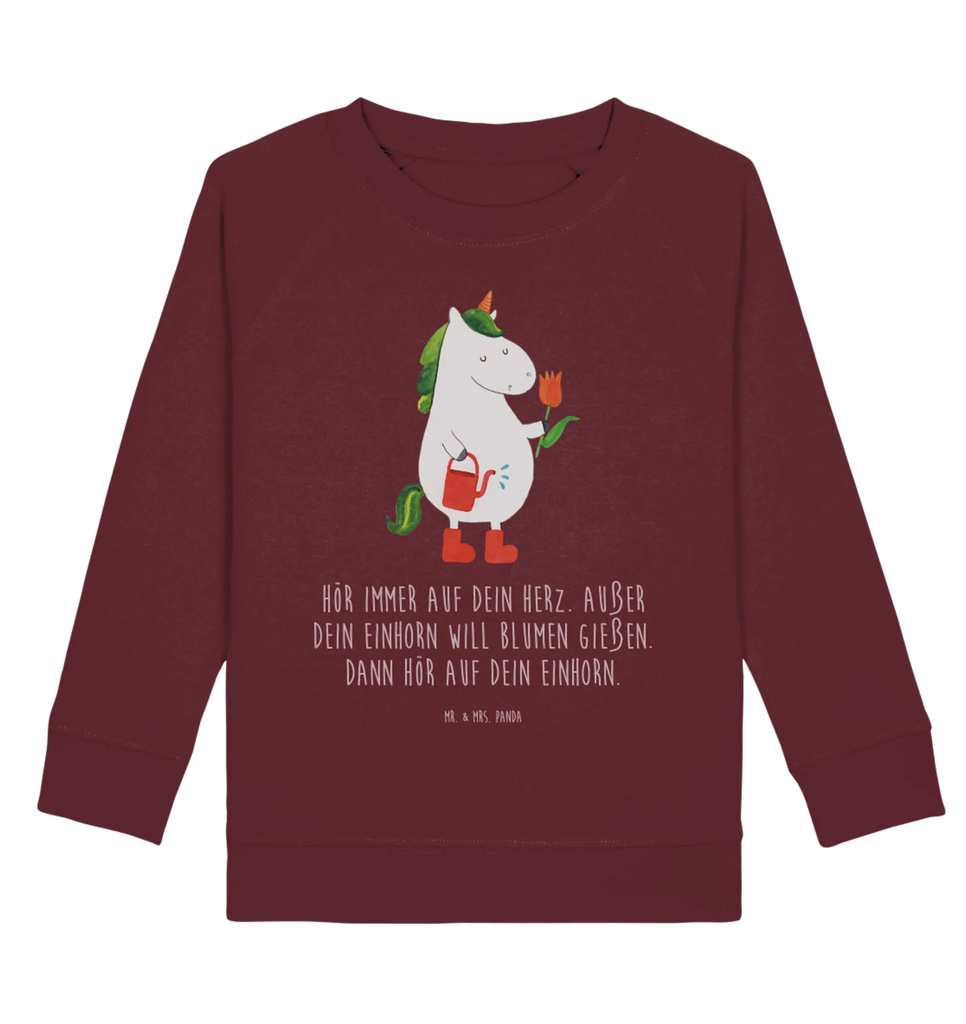 Organic Kinder Pullover Einhorn Gärtner Jungen, Mädchen, Kinder Pullover, Kinder Sweatshirt, Einhorn, Einhörner, Einhorn Deko, Unicorn, Stiefel, Lebenslust, Luftballon, Garten, Giesskanne, Blume, Freundin, Freude, Gießkanne