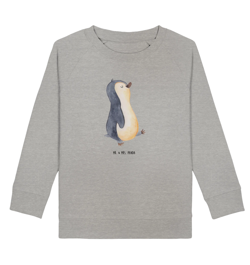 Organic Kinder Pullover Pinguin marschierend Kinder Sweatshirt, Kinder Pullover, Pinguin, Langschläfer, Bruder, Schwester, Pinguine, Frühaufsteher, Familie