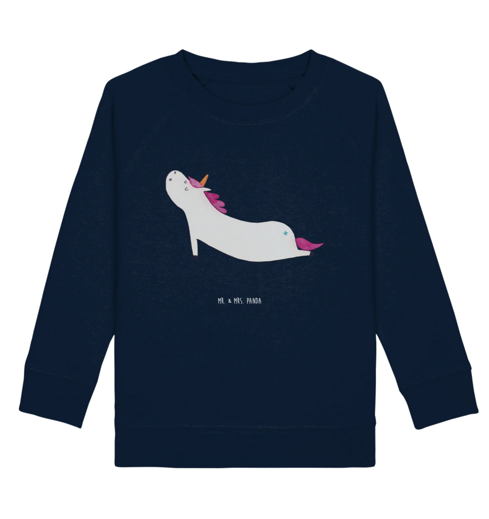 Organic Kinder Pullover Einhorn Yoga Kinder Sweatshirt, Kinder Pullover, Einhorn Deko, Einhörner, Einhorn, Unicorn, Entspannung, Witzig, Süß, Joga, Yogamatte, Yoga, Sport, Lustig, Namaste, Achtsamkeit