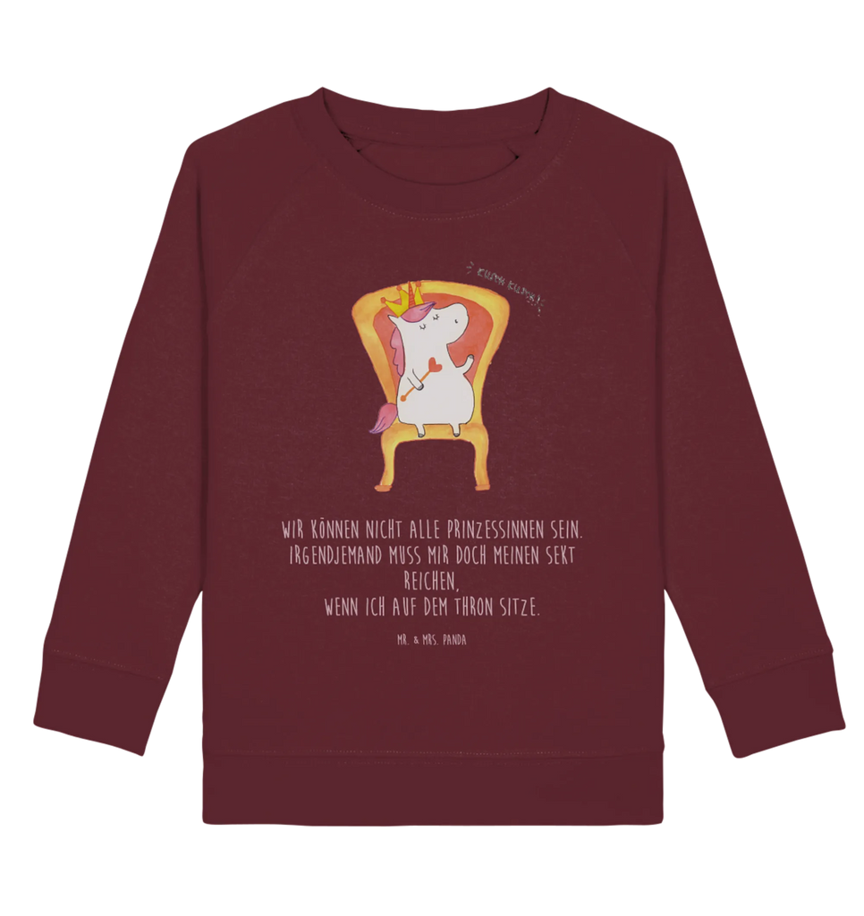 Organic Kinder Pullover Einhorn König Jungen, Mädchen, Kinder Sweatshirt, Kinder Pullover, Einhorn, Einhörner, Einhorn Deko, Unicorn, Bundeskanzler, Präsident, Kaiser, Prinzessin, Krone, Herrscher, König