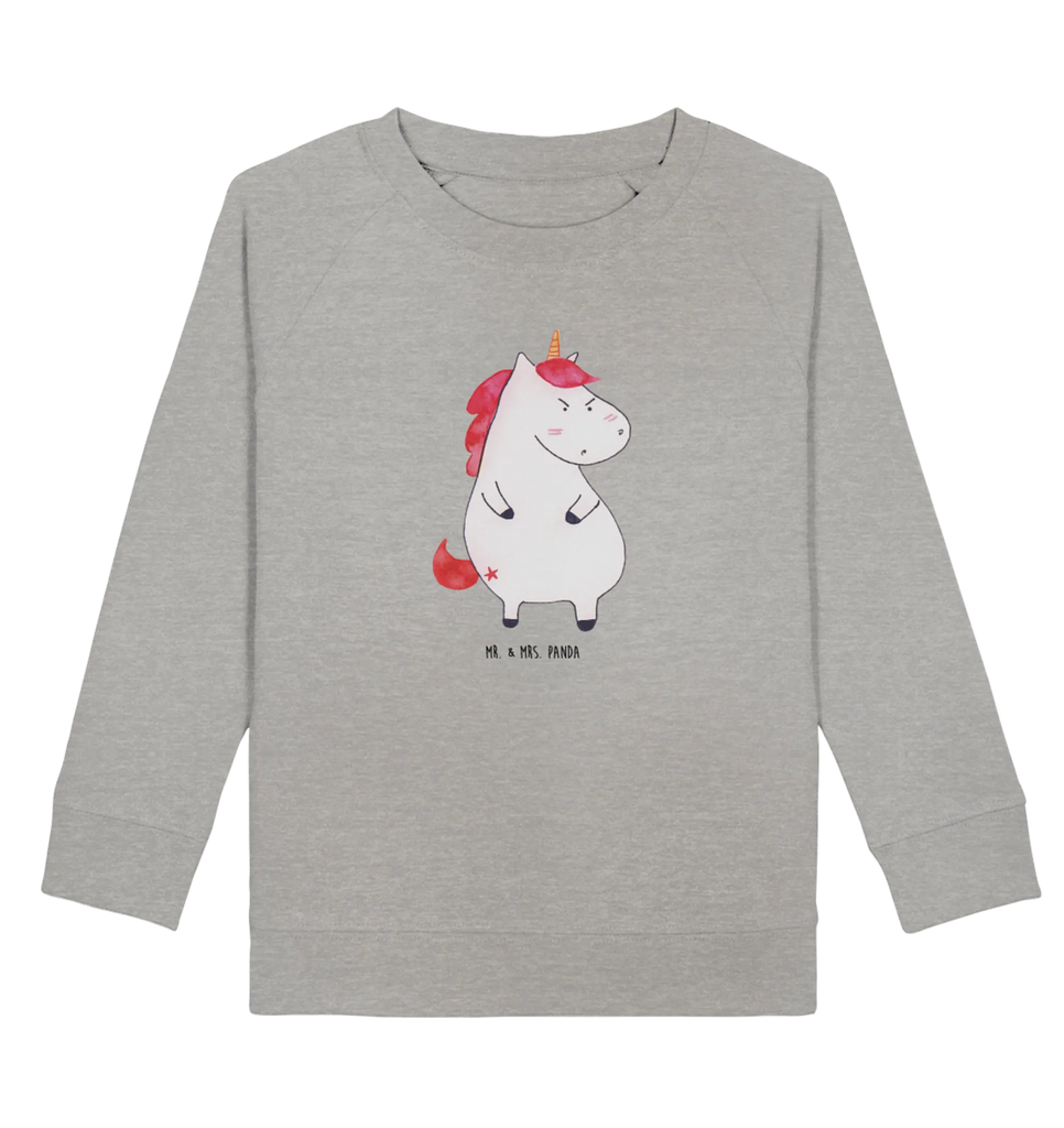 Organic Kinder Pullover Einhorn wütend Kinder Sweatshirt, Kinder Pullover, Einhorn Deko, Einhörner, Einhorn, Unicorn, Büro, Ansage, Nein, Spaß, Lustig, wütend, Realität, Lustlos, Arbeit, Geschenk, Dumme Fragen