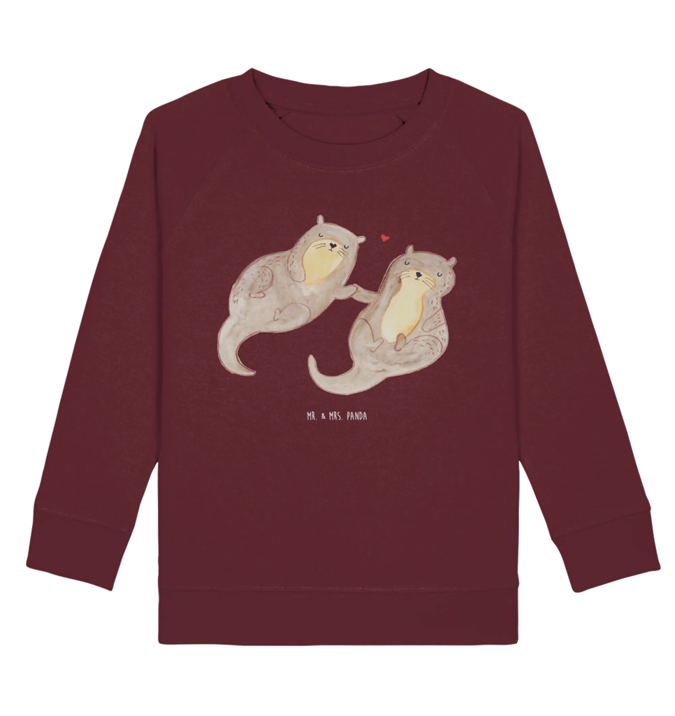 Organic Kinder Pullover Otter händchenhaltend Kinder Sweatshirt, Kinder Pullover, Seeotter, Fischotter, Otter, Otter Seeotter See Otter