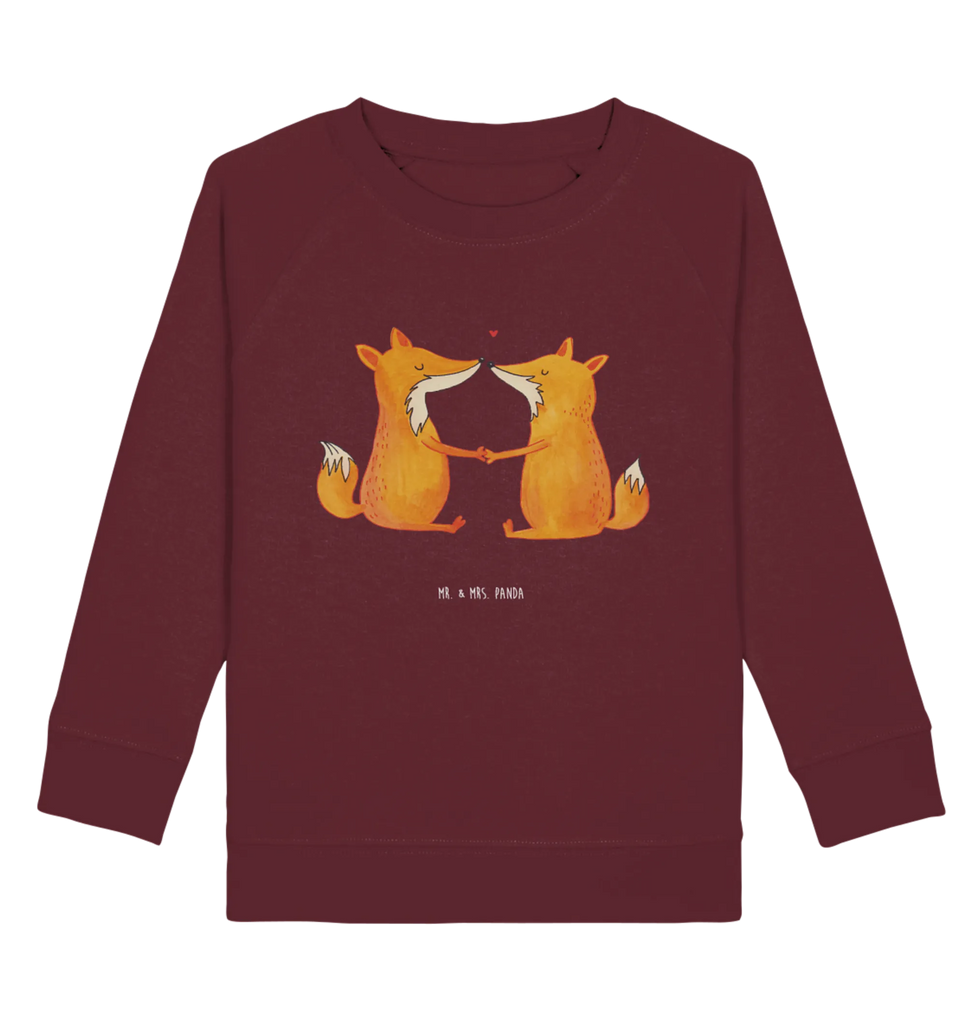 Organic Kinder Pullover Füchse Liebe Kinder Sweatshirt, Kinder Pullover, Fuchs, Freundin, Ehe, Freund, Ehemann, Liebesbeweis, Füchse, Verlobte, Ehefrau, Paar, Fox, Liebe, Liebespaar, Partner