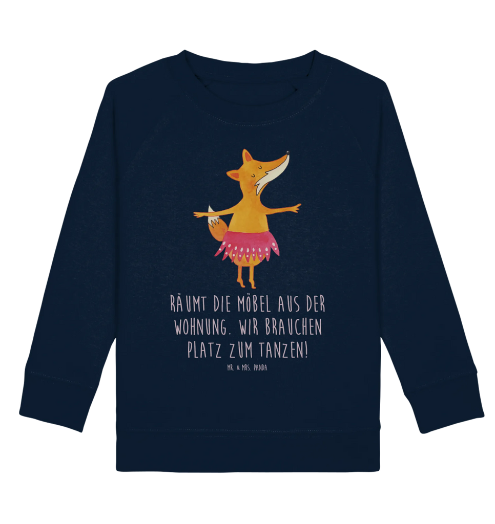 Organic Kinder Pullover Fuchs Ballerina Kinder Sweatshirt, Jungen, Kinder Pullover, Mädchen, Fuchs, Tanzen, Füchsin, Ballett, Füchse, Party, Geburtstag, Ballerina, Fuchs Spruch, Tänzerin, Einladung