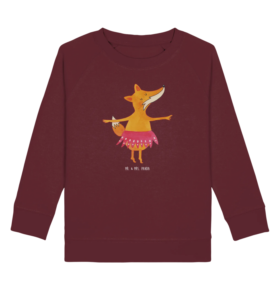 Organic Kinder Pullover Fuchs Ballerina Kinder Sweatshirt, Jungen, Kinder Pullover, Mädchen, Fuchs, Tanzen, Füchsin, Ballett, Füchse, Party, Geburtstag, Ballerina, Fuchs Spruch, Tänzerin, Einladung
