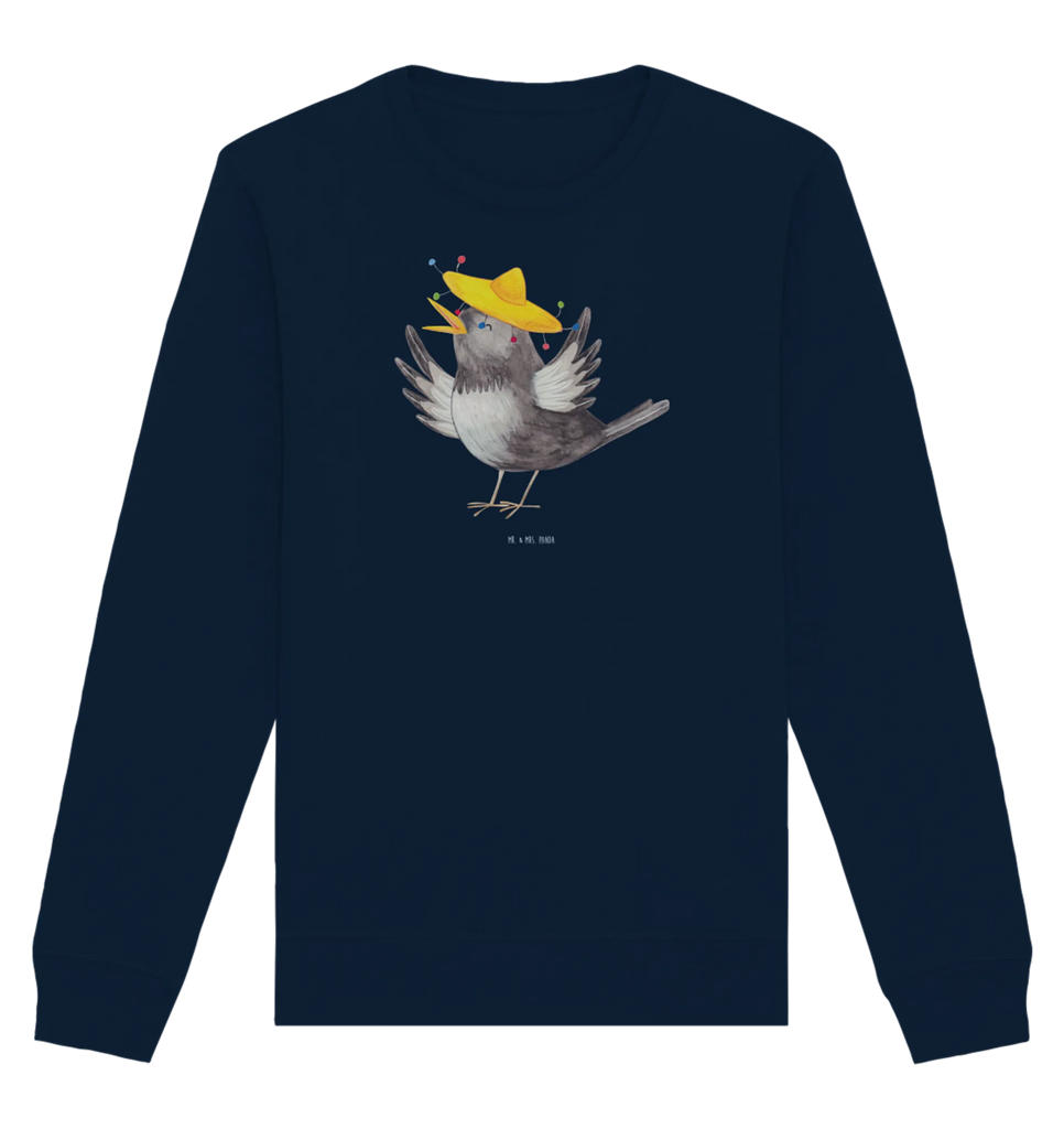 Organic Pullover Crow sombrero Pullover, Pullover Männer, Pullover Frauen, Sweatshirt, Sweatshirt Männer, Sweatshirt Frauen, Unisex, Tiermotive, Gute Laune, lustige Sprüche, Tiere, Rabe, Vogel, Vögel, Spruch positiv, fröhlich sein, glücklich sein, Glück Spruch, froh, Elster, Motivation