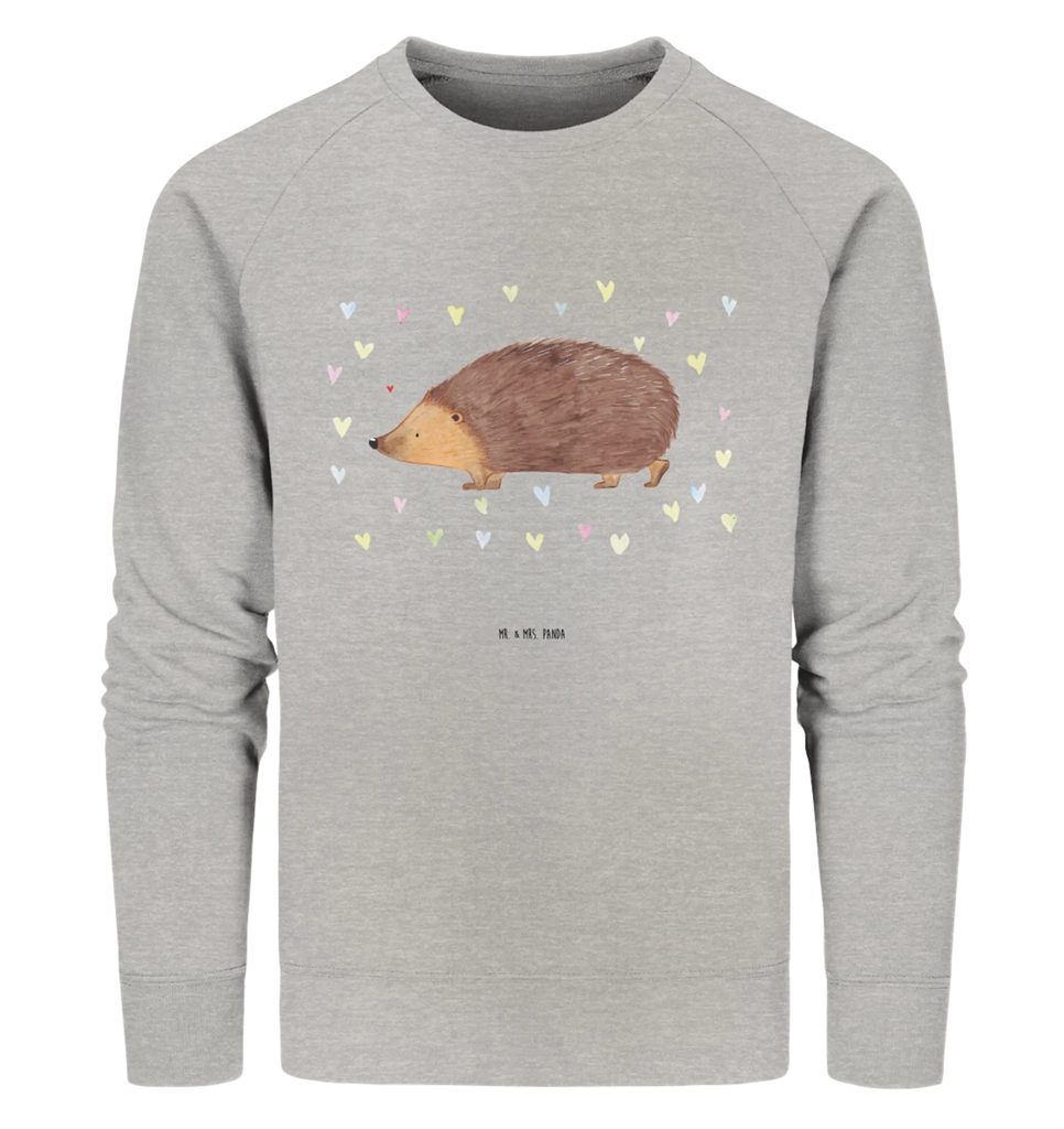 Organic Pullover Hedgehog hearts Pullover, Pullover Männer, Pullover Frauen, Sweatshirt, Sweatshirt Männer, Sweatshirt Frauen, Unisex, Tiermotive, Gute Laune, lustige Sprüche, Tiere, Liebe, Herz, Herzen, Igel, Vertrauen, Kuss, Leben