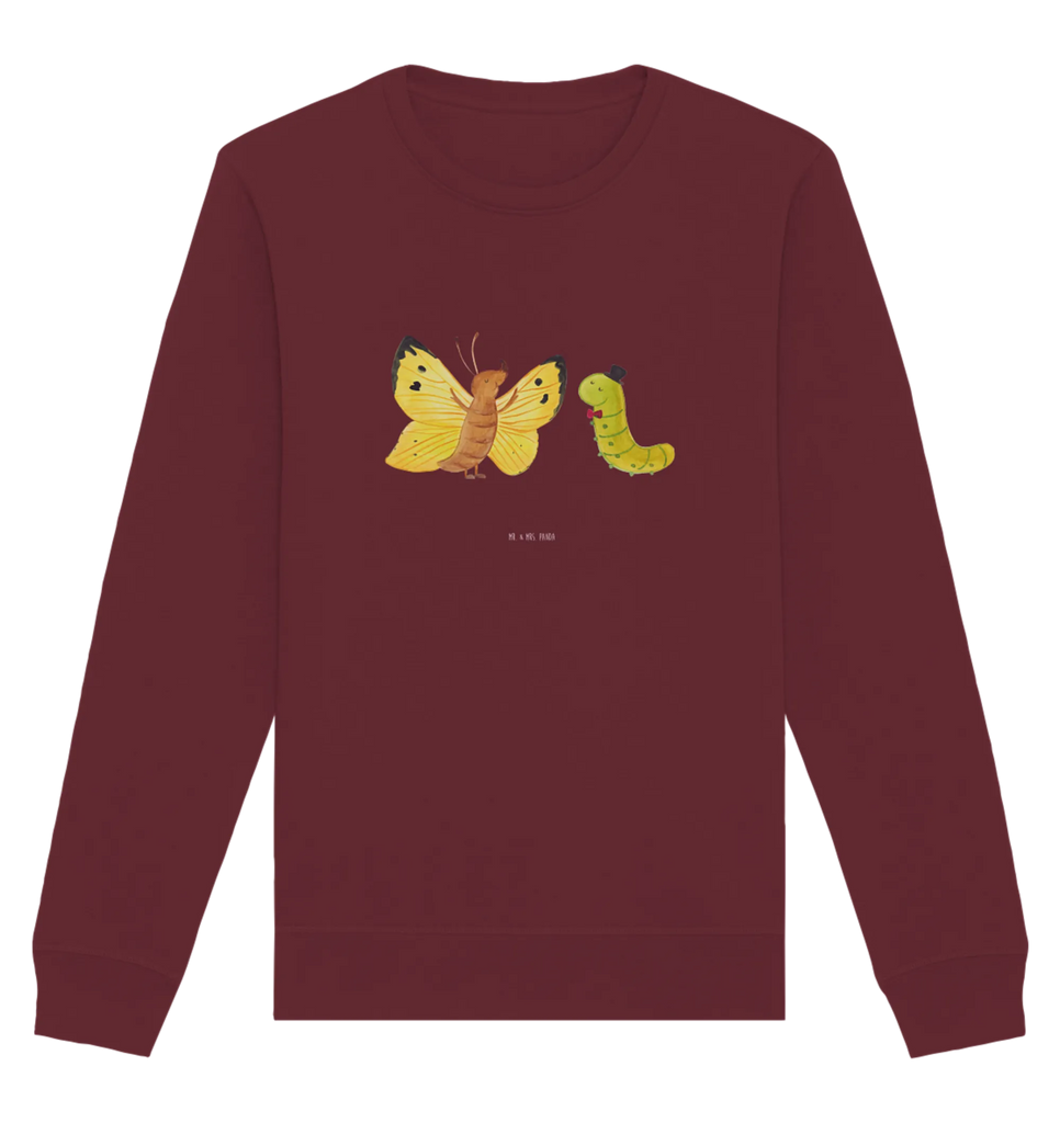 Organic Pullover Caterpillar butterfly small animals, cute, funny, cute animal motives, hand drawn, small world, funny sayings, good mood, happy, gifts, gift ideas, special gifts, animal lover, card, hat, growing up, butterfly, beauty, lemon butterfly, cocoon, development, Caterpillar