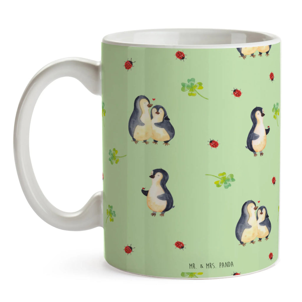 Tasse Pinguin Marienkäfer Muster Tasse, Bürotasse, Tasse mit Zitaten, Kaffeetasse, Tasse mit Motiven, Porzellantasse, Teetasse, Keramiktasse, Geschenktasse, Pinguin, Lebensfreude, Wunder, Pinguine, Freude, Marienkäfer, Liebe, Glück