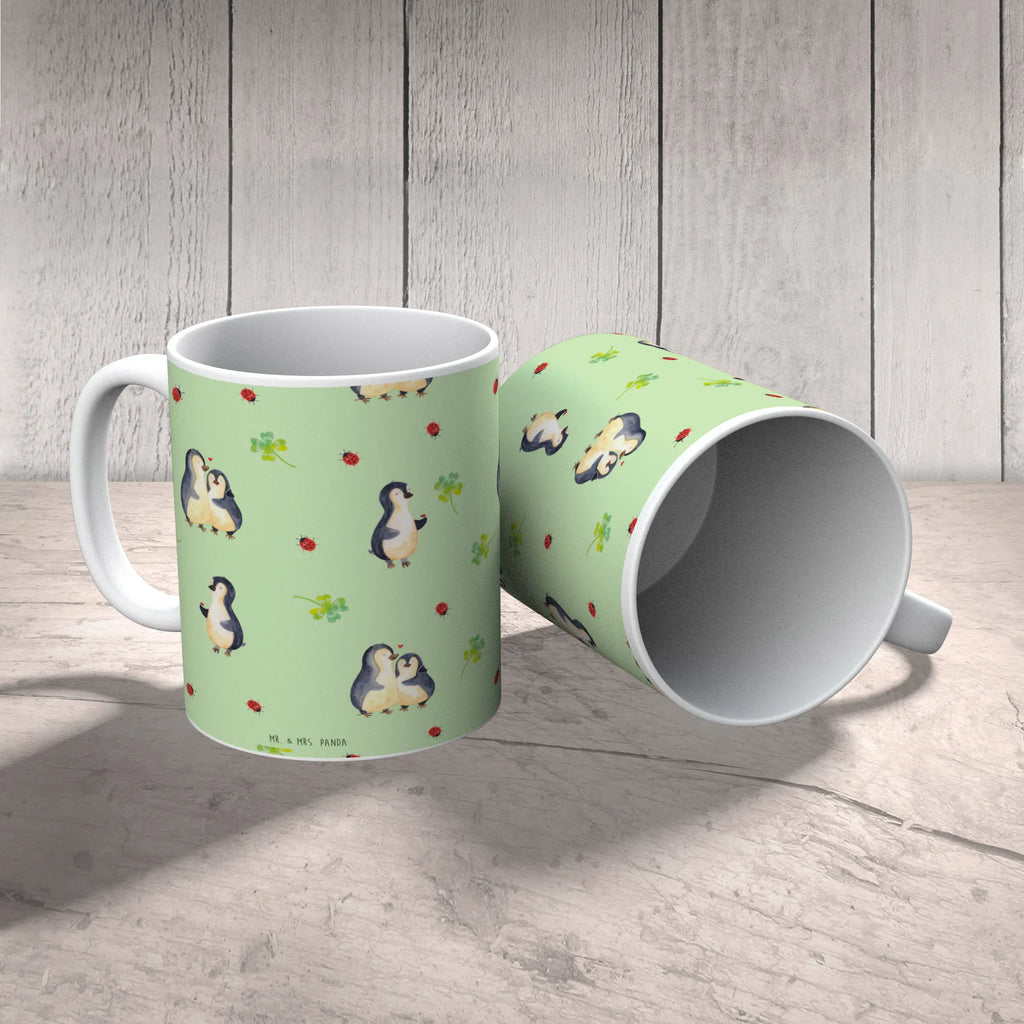 Tasse Pinguin Marienkäfer Muster Tasse, Bürotasse, Tasse mit Zitaten, Kaffeetasse, Tasse mit Motiven, Porzellantasse, Teetasse, Keramiktasse, Geschenktasse, Pinguin, Lebensfreude, Wunder, Pinguine, Freude, Marienkäfer, Liebe, Glück