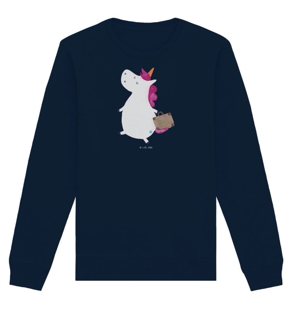 Organic Pullover unicorn Suitcase Pullover, Pullover Männer, Pullover Frauen, Sweatshirt, Sweatshirt Männer, Sweatshirt Frauen, Unisex, Einhorn, Einhörner, Einhorn Deko, Unicorn, unicorn, Koffer, Verreisen, Reise, Gepäck, Abenteuer, Erwachsen, Kind, albern, Spaß, lustig, witzig