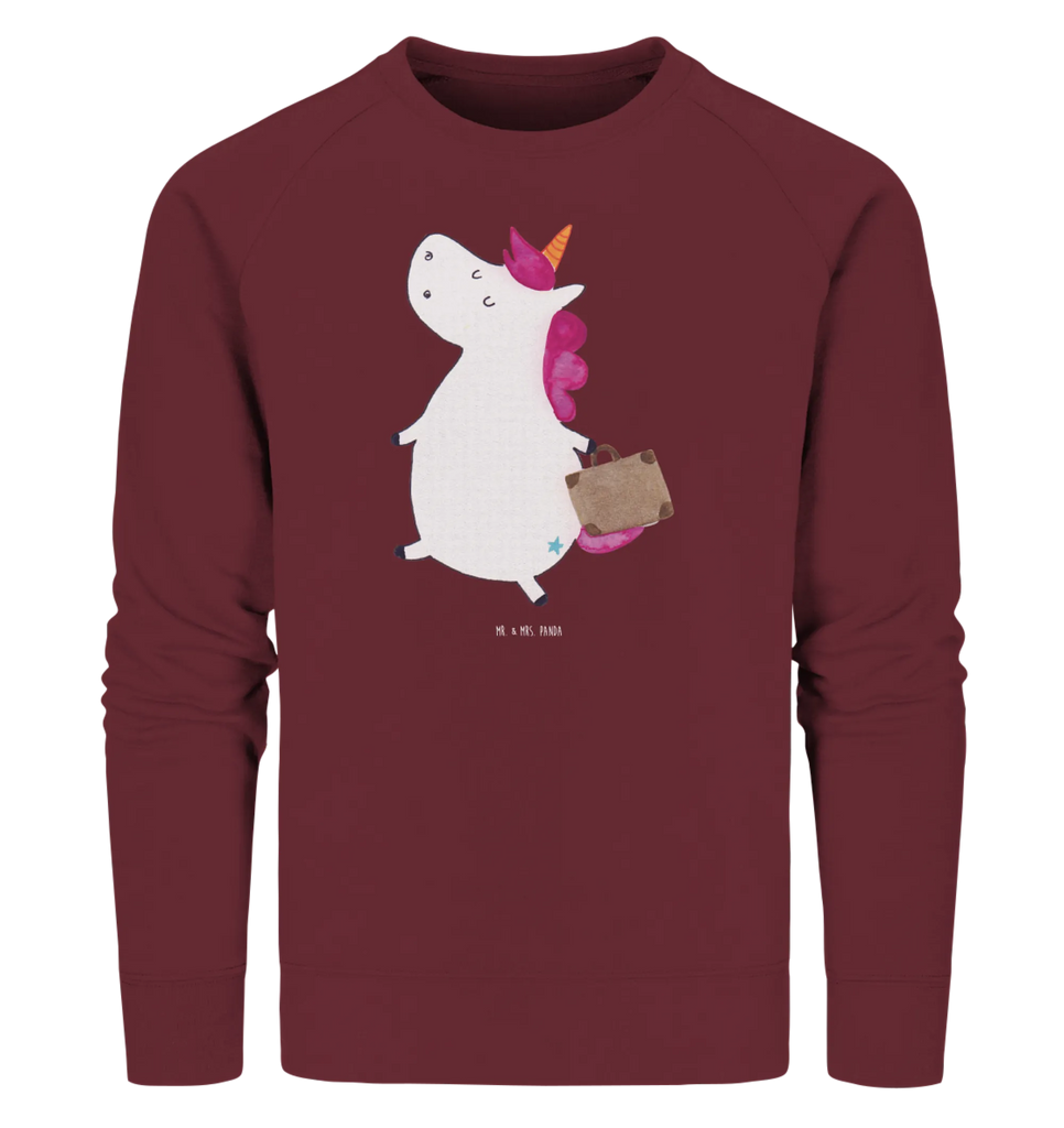 Organic Pullover unicorn Suitcase Pullover, Pullover Männer, Pullover Frauen, Sweatshirt, Sweatshirt Männer, Sweatshirt Frauen, Unisex, Einhorn, Einhörner, Einhorn Deko, Unicorn, unicorn, Koffer, Verreisen, Reise, Gepäck, Abenteuer, Erwachsen, Kind, albern, Spaß, lustig, witzig