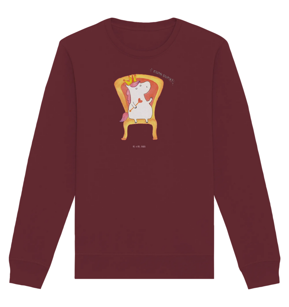Organiczny Sweter Jednorożec król Pullover, Pullover Männer, Pullover Frauen, Sweatshirt, Sweatshirt Männer, Sweatshirt Frauen, Unisex, Einhorn, Einhörner, Einhorn Deko, Unicorn, König, Präsident, Bundeskanzler, Herrscher, Kaiser, Prinzessin, Krone