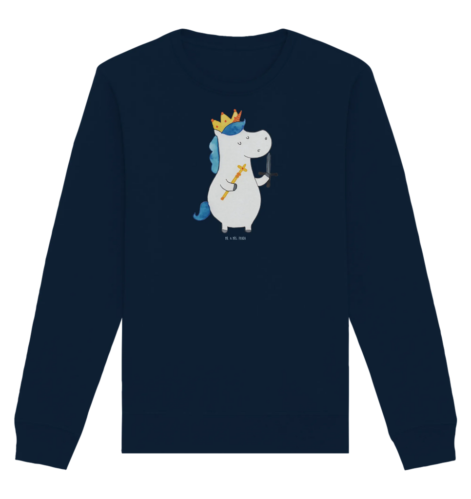 Organiczny Sweter jednorożec Król z mieczem Pullover, Pullover Männer, Pullover Frauen, Sweatshirt, Sweatshirt Männer, Sweatshirt Frauen, Unisex, Einhorn, Einhörner, Einhorn Deko, Unicorn, König, Ritter, Mittelalter