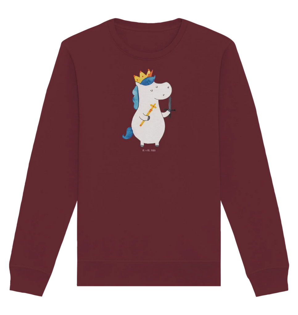 Organiczny Sweter jednorożec Król z mieczem Pullover, Pullover Männer, Pullover Frauen, Sweatshirt, Sweatshirt Männer, Sweatshirt Frauen, Unisex, Einhorn, Einhörner, Einhorn Deko, Unicorn, König, Ritter, Mittelalter