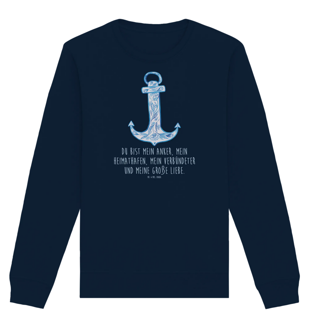 Organic Pullover anchor Blue Pullover, Pullover Männer, Pullover Frauen, Sweatshirt, Sweatshirt Männer, Sweatshirt Frauen, Unisex, Tiermotive, Gute Laune, lustige Sprüche, Tiere