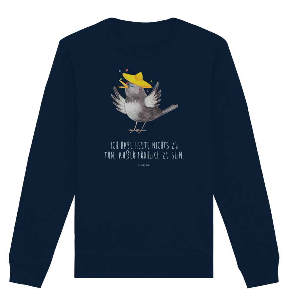 Organic Pullover Crow sombrero Pullover, Pullover Männer, Pullover Frauen, Sweatshirt, Sweatshirt Männer, Sweatshirt Frauen, Unisex, Tiermotive, Gute Laune, lustige Sprüche, Tiere, Rabe, Vogel, Vögel, Spruch positiv, fröhlich sein, glücklich sein, Glück Spruch, froh, Elster, Motivation