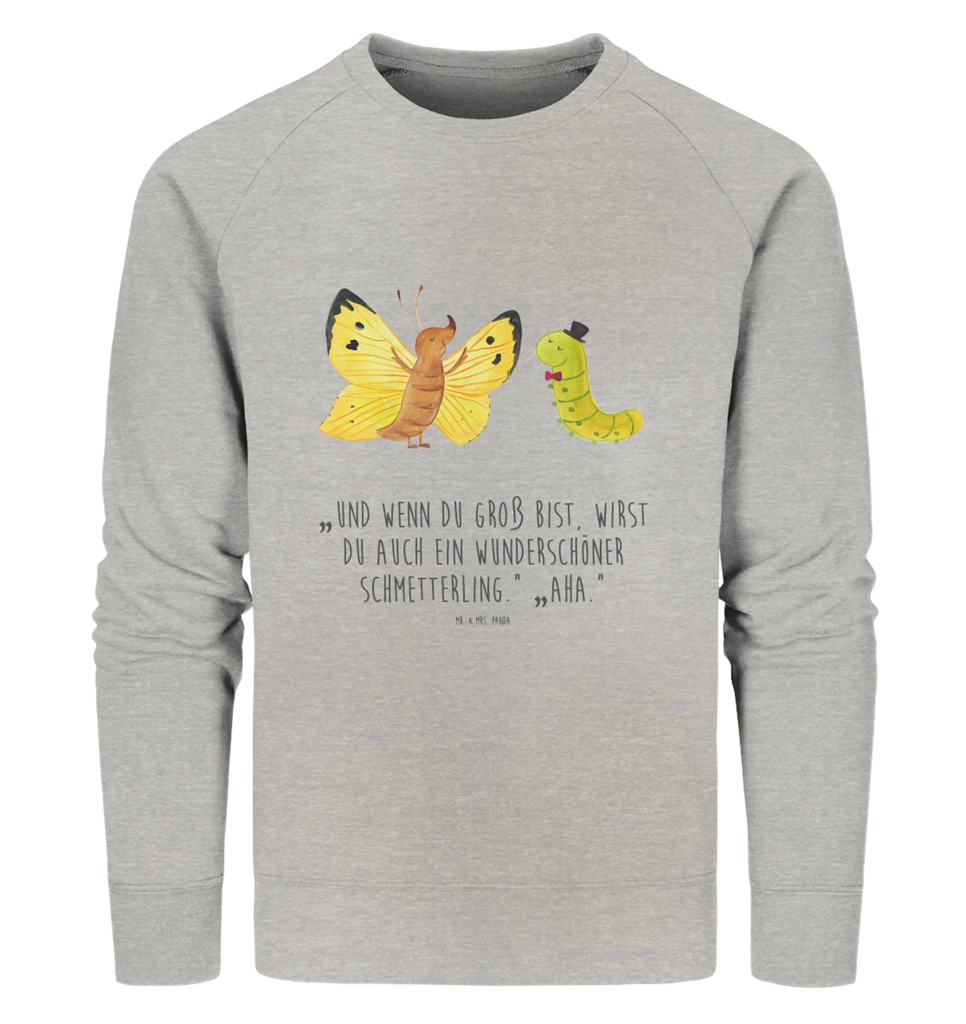 Organic Pullover Caterpillar butterfly small animals, cute, funny, cute animal motives, hand drawn, small world, funny sayings, good mood, happy, gifts, gift ideas, special gifts, animal lover, card, hat, growing up, butterfly, beauty, lemon butterfly, cocoon, development, Caterpillar