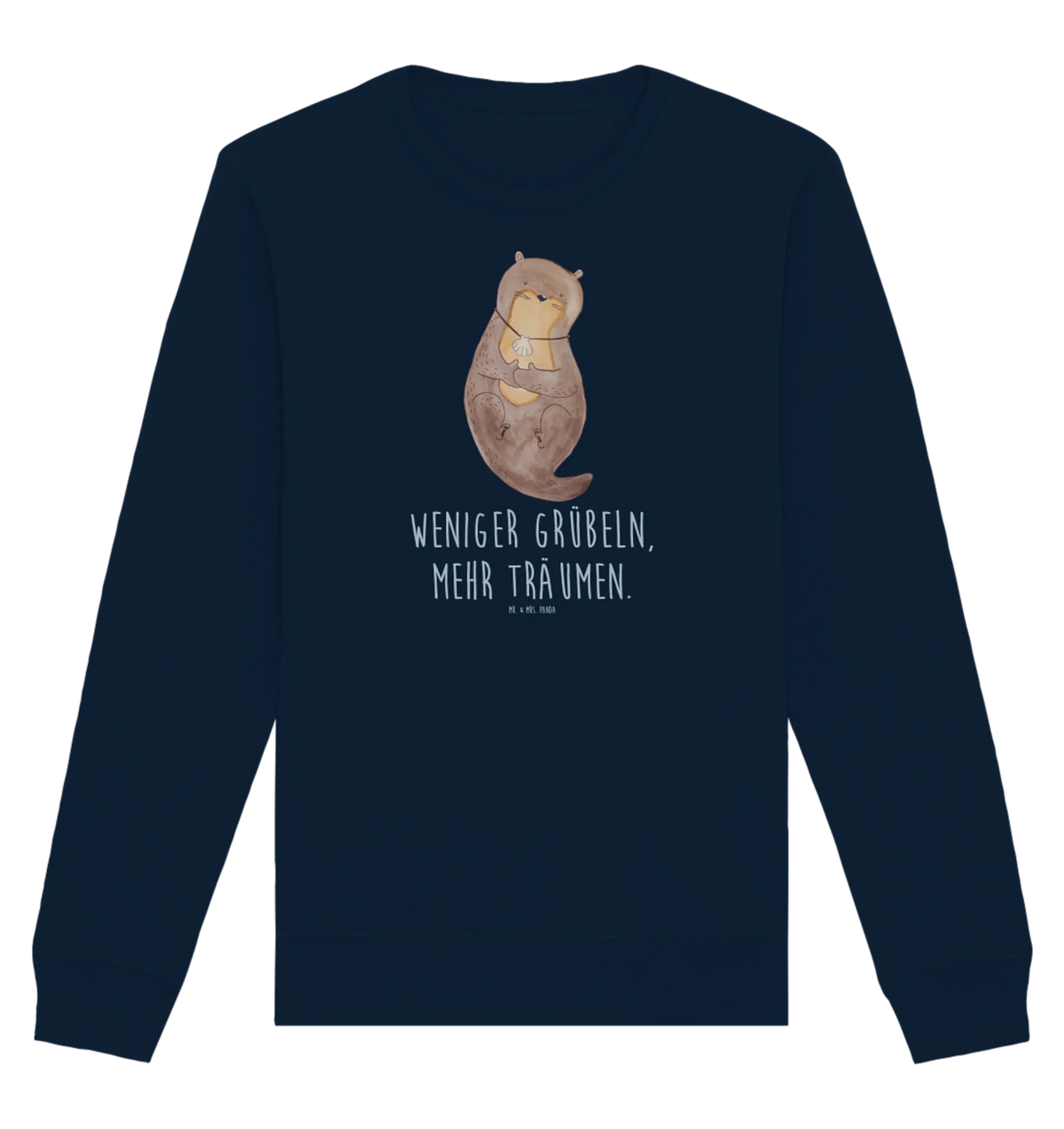 Organic Pullover otter shell sea otter, gift ideas for animal lovers, otter gifts, water animal, baby otter, water, animal, European otter, marten, predator, mammal, water mammal, animal lover, gifts for people in love, aquatic animal, daydreaming, dreaming, brooding, otter love