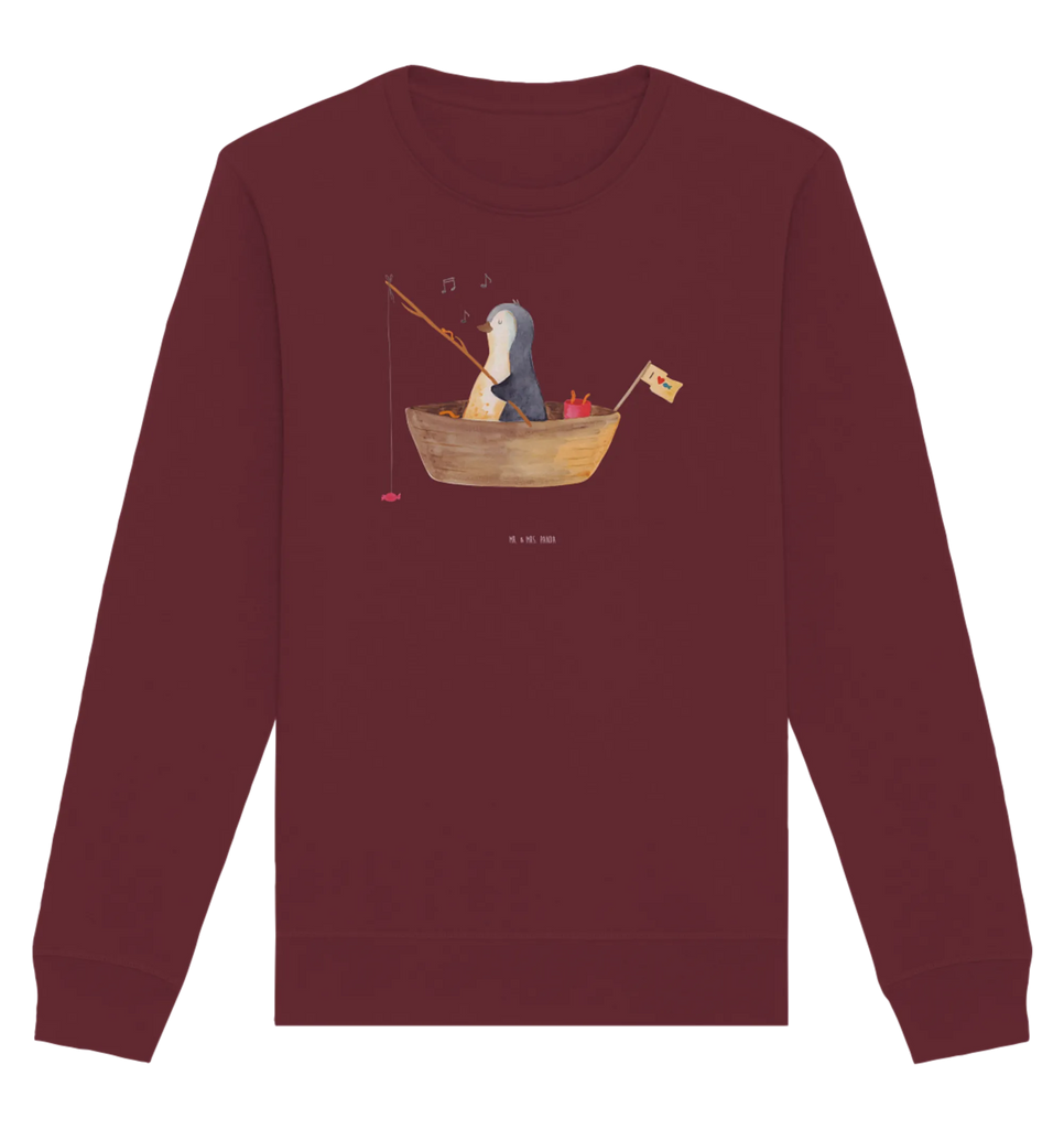 Organic Pullover Penguin fishing boat Pullover, Pullover Männer, Pullover Frauen, Sweatshirt, Sweatshirt Männer, Sweatshirt Frauen, Unisex, Pinguin, Pinguine, Angeln, Boot, Angelboot, Lebenslust, Leben, genießen, Motivation, Neustart, Neuanfang, Trennung, Scheidung, Geschenkidee Liebeskummer