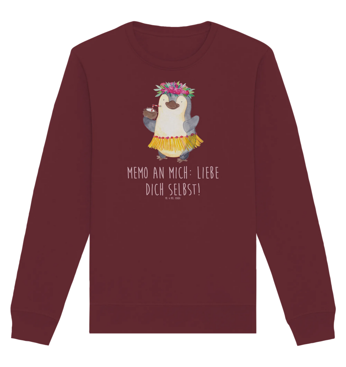 Bio Baumwoll Pullover Pinguin Kokosnuss Pullover, Pullover Männer, Pullover Frauen, Sweatshirt, Sweatshirt Männer, Sweatshirt Frauen, Unisex, Pinguin, Aloha, Hawaii, Urlaub, Kokosnuss, Pinguine