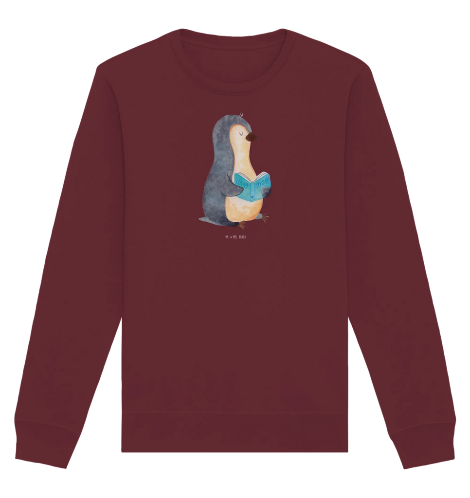 Organiczny Sweter pingwin książka Pullover, Pullover Männer, Pullover Frauen, Sweatshirt, Sweatshirt Männer, Sweatshirt Frauen, Unisex, Pinguin, Pinguine, Buch, Lesen, Bücherwurm, Nichtstun, Faulenzen, Ferien, Urlaub, Freizeit