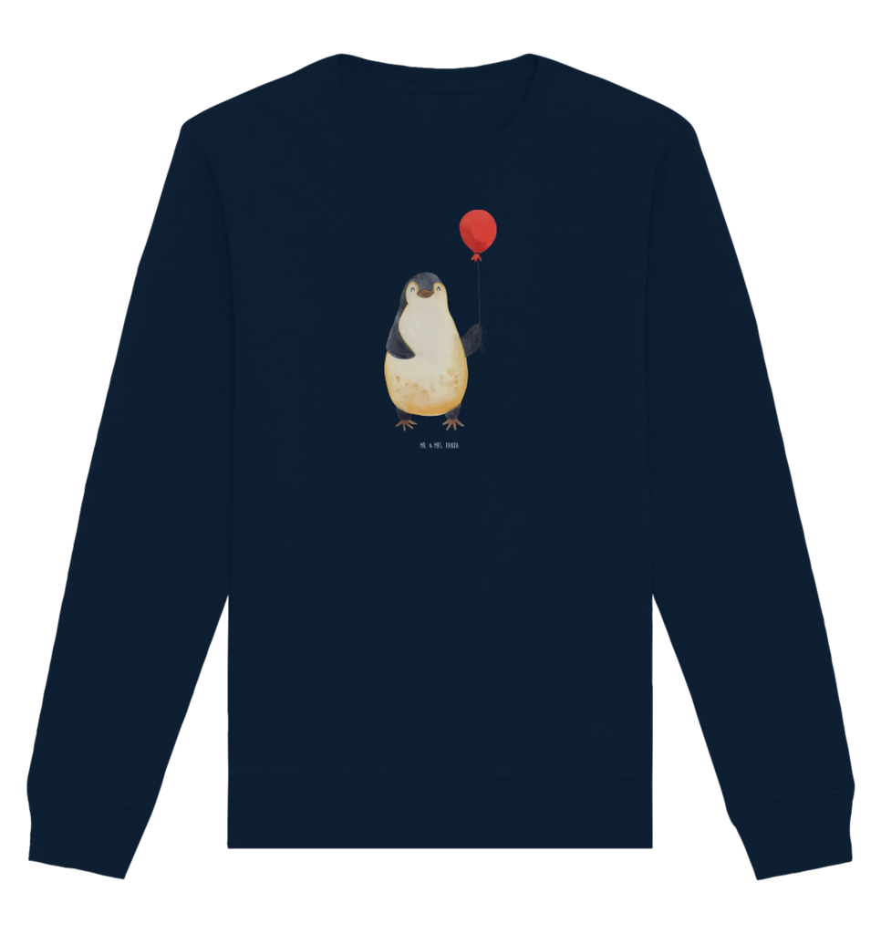 Organiczny Sweter pingwin balon Pullover, Pullover Männer, Pullover Frauen, Sweatshirt, Sweatshirt Männer, Sweatshirt Frauen, Unisex, Pinguin, Pinguine, Luftballon, Tagträume, Lebenslust, Geschenk Freundin, Geschenkidee, beste Freundin, Motivation, Neustart, neues Leben, Liebe, Glück