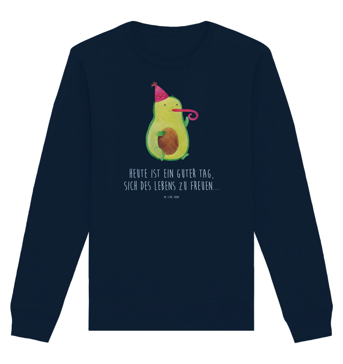 Baumwoll Pullover Avocado Feier Pullover, Pullover Männer, Pullover Frauen, Sweatshirt, Sweatshirt Männer, Sweatshirt Frauen, Unisex, Avocado, Veggie, Vegan, Gesund, Party, Feierlichkeit, Feier, Fete, Geburtstag, Gute Laune, Tröte