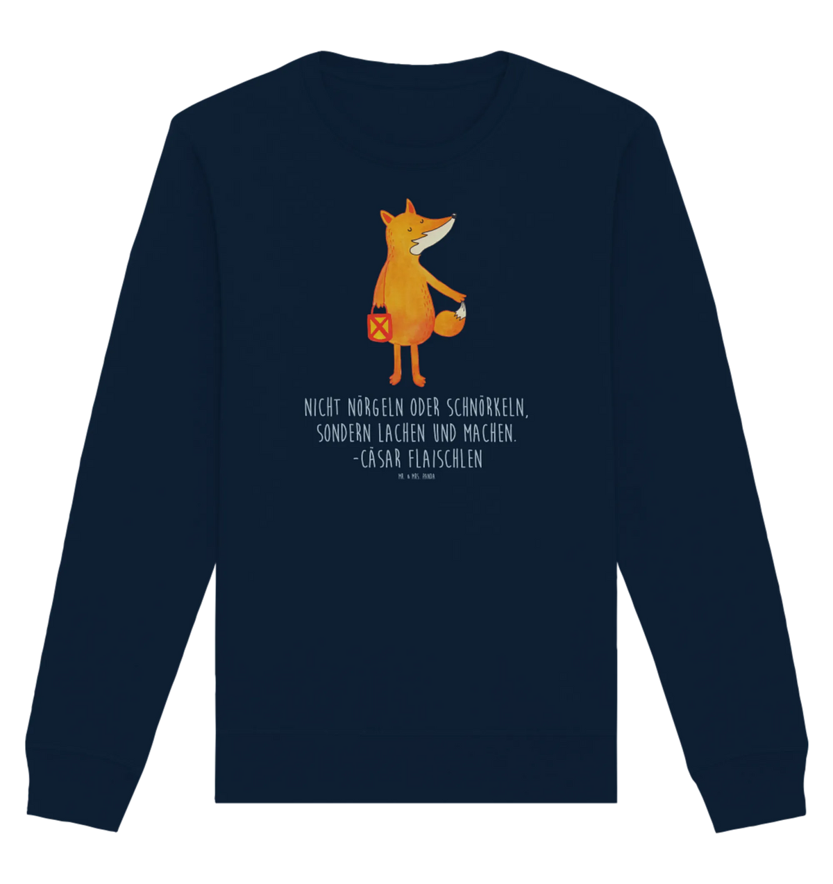 Organiczny Sweter lis latarnia Pullover, Pullover Männer, Pullover Frauen, Sweatshirt, Sweatshirt Männer, Sweatshirt Frauen, Unisex, Fuchs, Füchse, Spruch trösten, Liebeskummer Spruch, Laterne, Sankt Martin, Laternenumzug, Aufmuntern, Cäsar Otto Hugo Flaischlen