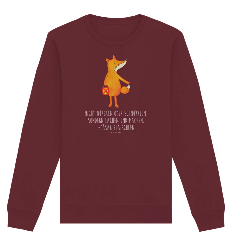 Organic Pullover Fuchs Laterne Pullover, Pullover Männer, Pullover Frauen, Sweatshirt, Sweatshirt Männer, Sweatshirt Frauen, Unisex, Fuchs, Füchse, Spruch trösten, Liebeskummer Spruch, Laterne, Sankt Martin, Laternenumzug, Aufmuntern, Cäsar Otto Hugo Flaischlen