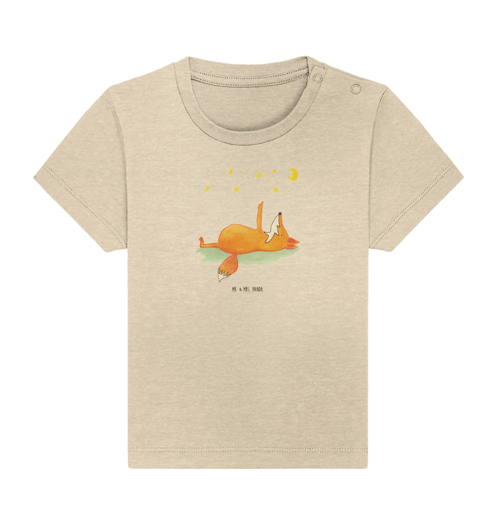Organic Baby Shirt Fox Stars fox, foxes, forest wildlife, clever as a fox, animal lover, Fox, Romance, words of consolation, Saying beautiful, Saying positive, Always Look on the Bright Side of Life