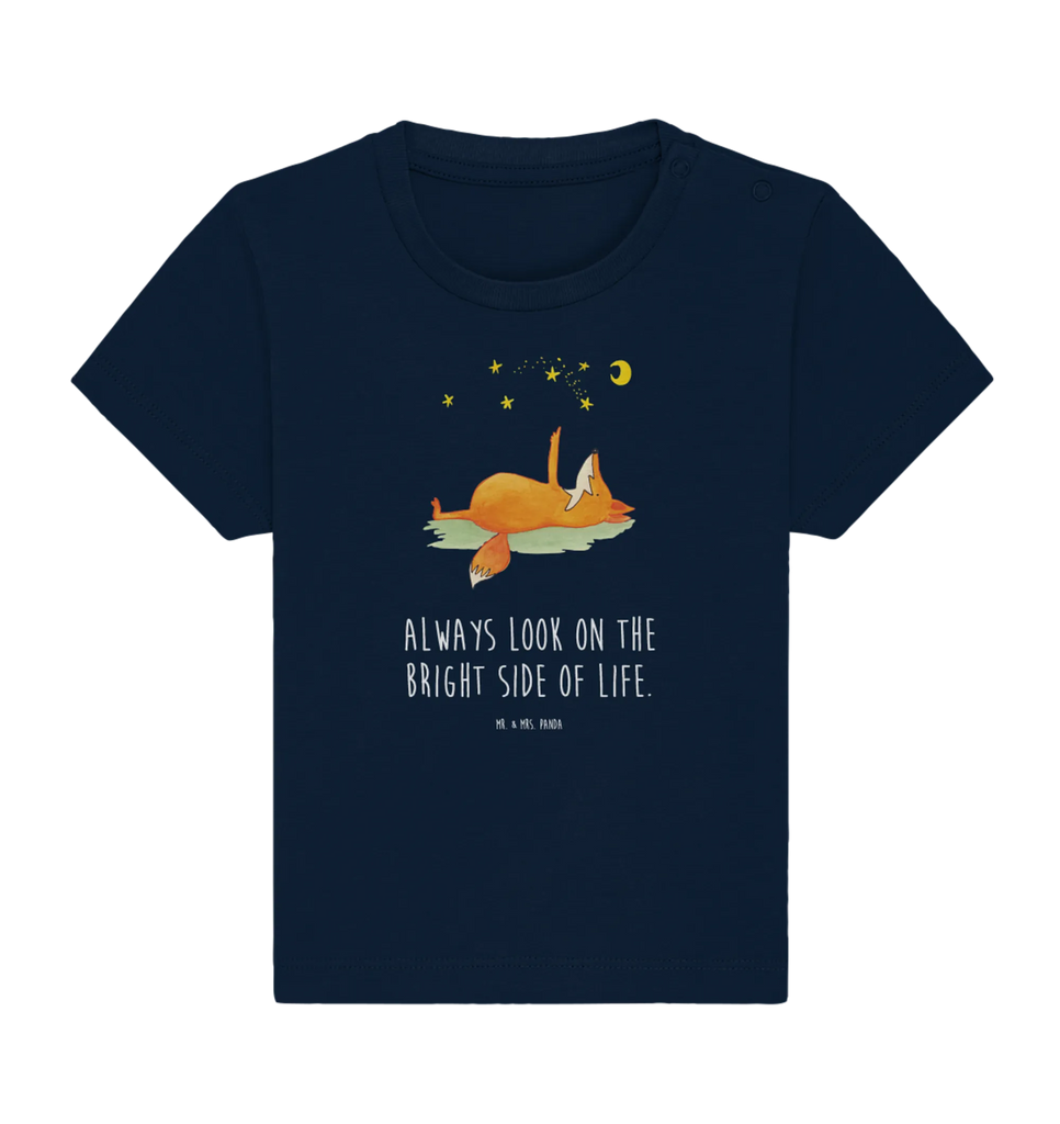 Organic Baby Shirt Fox Stars fox, foxes, forest wildlife, clever as a fox, animal lover, Fox, Romance, words of consolation, Saying beautiful, Saying positive, Always Look on the Bright Side of Life
