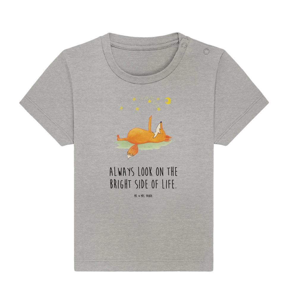 Organic Baby Shirt Fox Stars fox, foxes, forest wildlife, clever as a fox, animal lover, Fox, Romance, words of consolation, Saying beautiful, Saying positive, Always Look on the Bright Side of Life