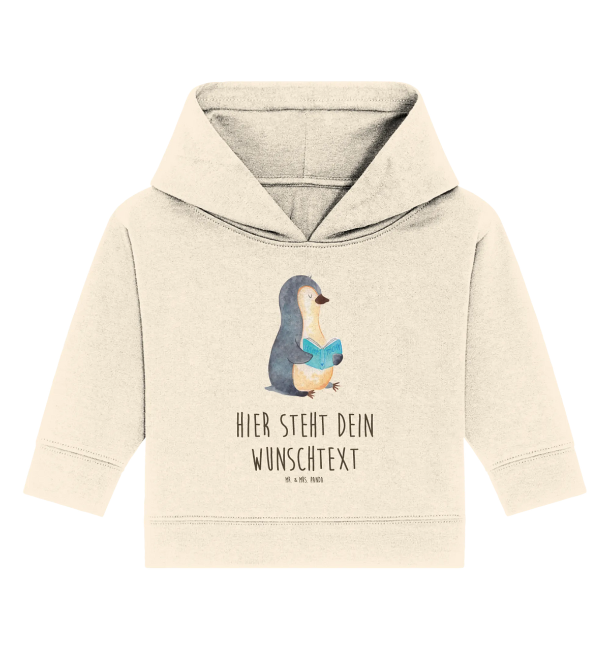 Spersonalizowana bluza z kapturem dla niemowląt pingwin książka Personalisierter Baby Hoodie, Baby Hoodie mit Namen, Babyhoodie Wunschtext, Pinguin, Ferien, Nichtstun, Pinguine, Bücherwurm, Buch, Urlaub, Lesen, Faulenzen, Freizeit
