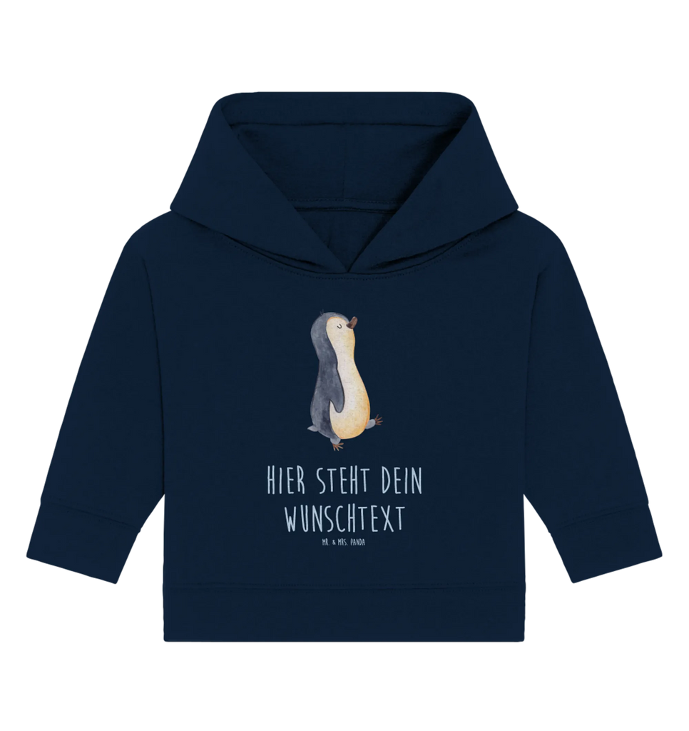Personalisierter Baby Hoodie Pinguin marschieren Personalisierter Baby Hoodie, Baby Hoodie mit Namen, Babyhoodie Wunschtext, Pinguin, Bruder, Frühaufsteher, Familie, Pinguine, Schwester, Langschläfer