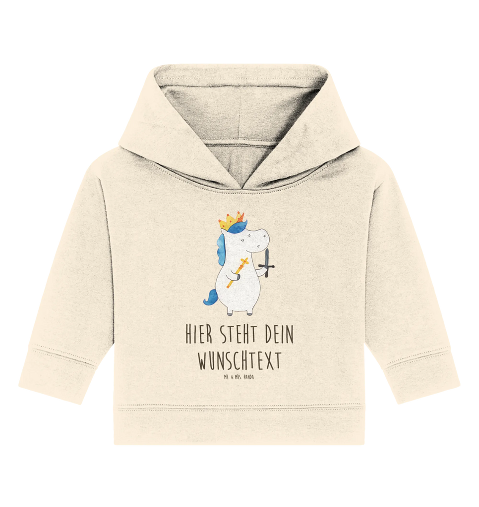 Personalized Baby Hoodie unicorn king with sword Baby Hoodie mit Namen, Babyhoodie Wunschtext, Personalisierter Baby Hoodie, Einhorn, Unicorn, Einhörner, Einhorn Deko, Mittelalter, König, Ritter