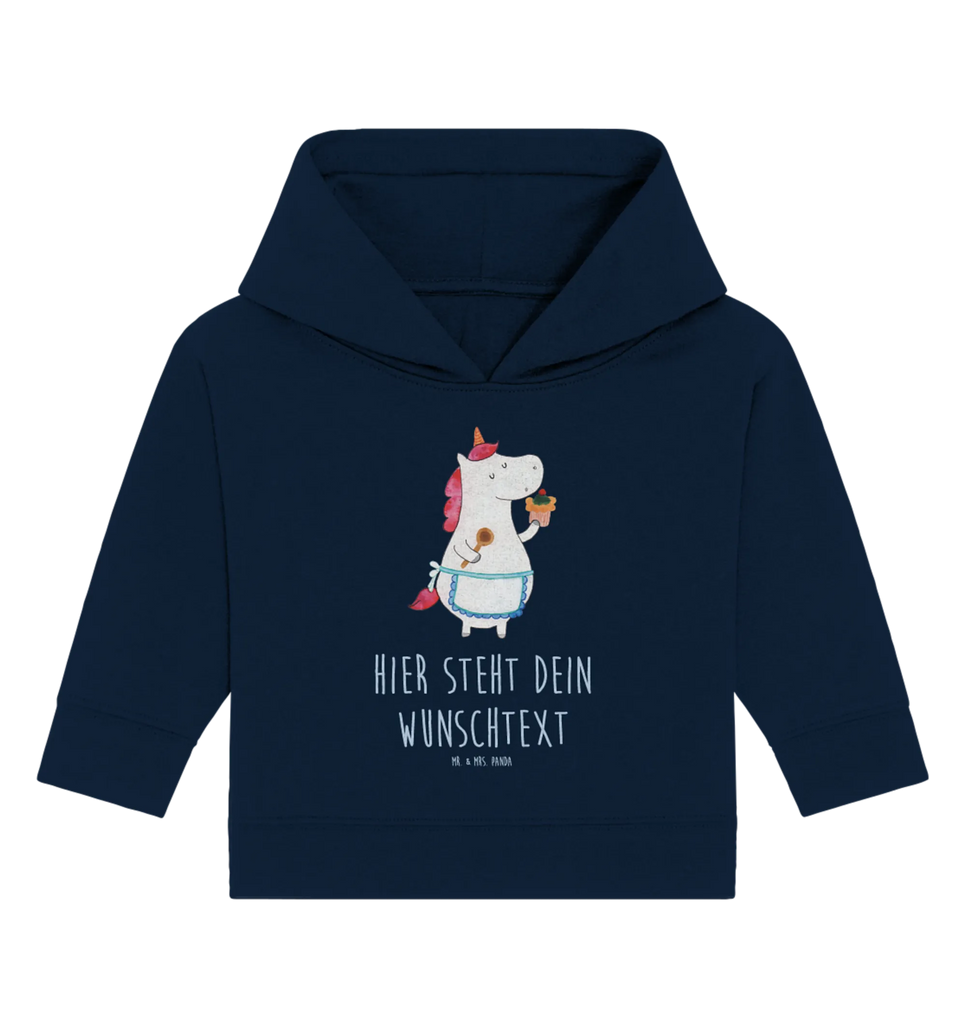 Personalisierter Baby Hoodie Einhorn Küche Baby Hoodie mit Namen, Personalisierter Baby Hoodie, Babyhoodie Wunschtext, Einhorn, Unicorn, Einhörner, Einhorn Deko, Koch, Backen, Träumen, Motivation, Torte, Muffin, Bäckerin, Hobbykoch, Träumer, Kuchen