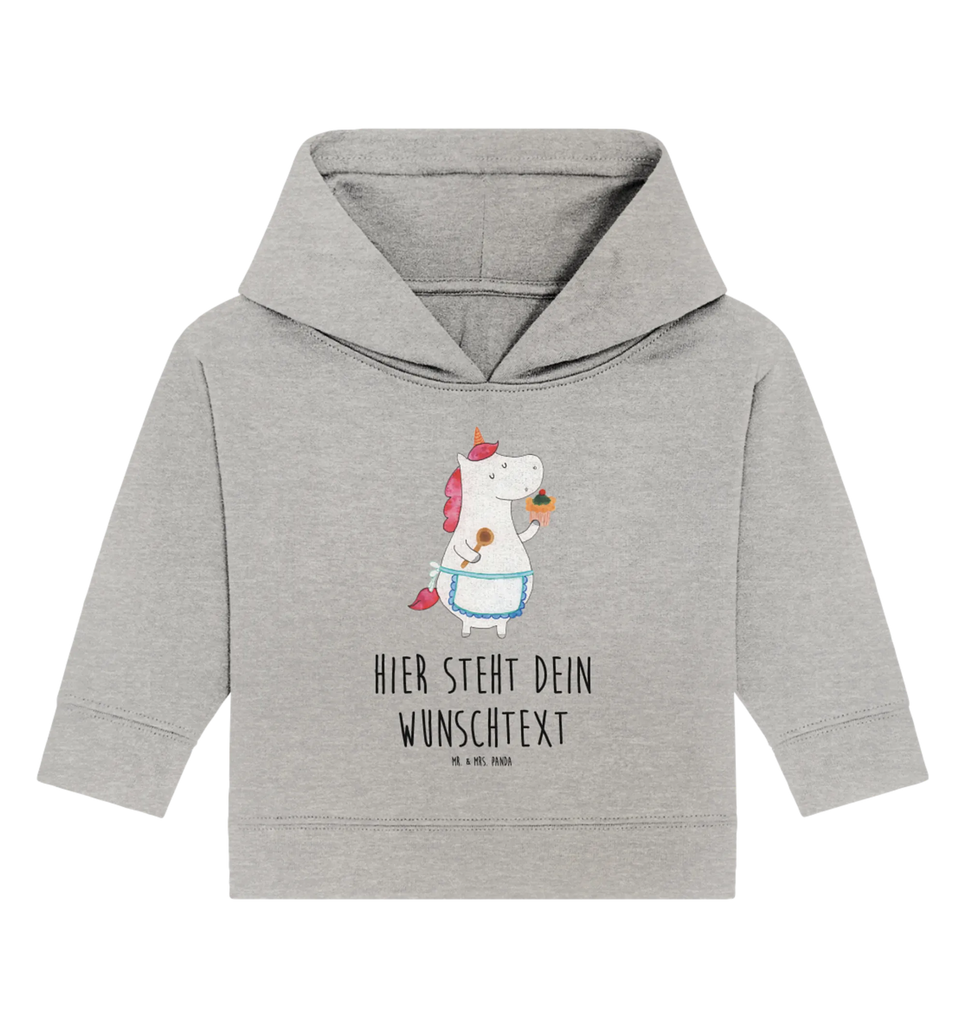 Personalisierter Baby Hoodie Einhorn Küche Baby Hoodie mit Namen, Personalisierter Baby Hoodie, Babyhoodie Wunschtext, Einhorn, Unicorn, Einhörner, Einhorn Deko, Koch, Backen, Träumen, Motivation, Torte, Muffin, Bäckerin, Hobbykoch, Träumer, Kuchen
