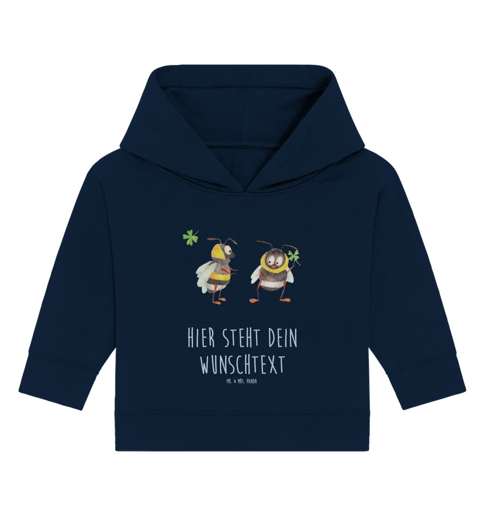 Personalisierter Baby Hoodie Hummeln Kleeblatt Baby Hoodie mit Namen, Babyhoodie Wunschtext, Personalisierter Baby Hoodie, Tiermotive, Gute Laune, Tiere, Lustige Sprüche, Spruch Fröhlich, glücklich sein, glücklich Werden, Spruch schön, Spruch Positiv, Biene Deko, Biene, Hummel