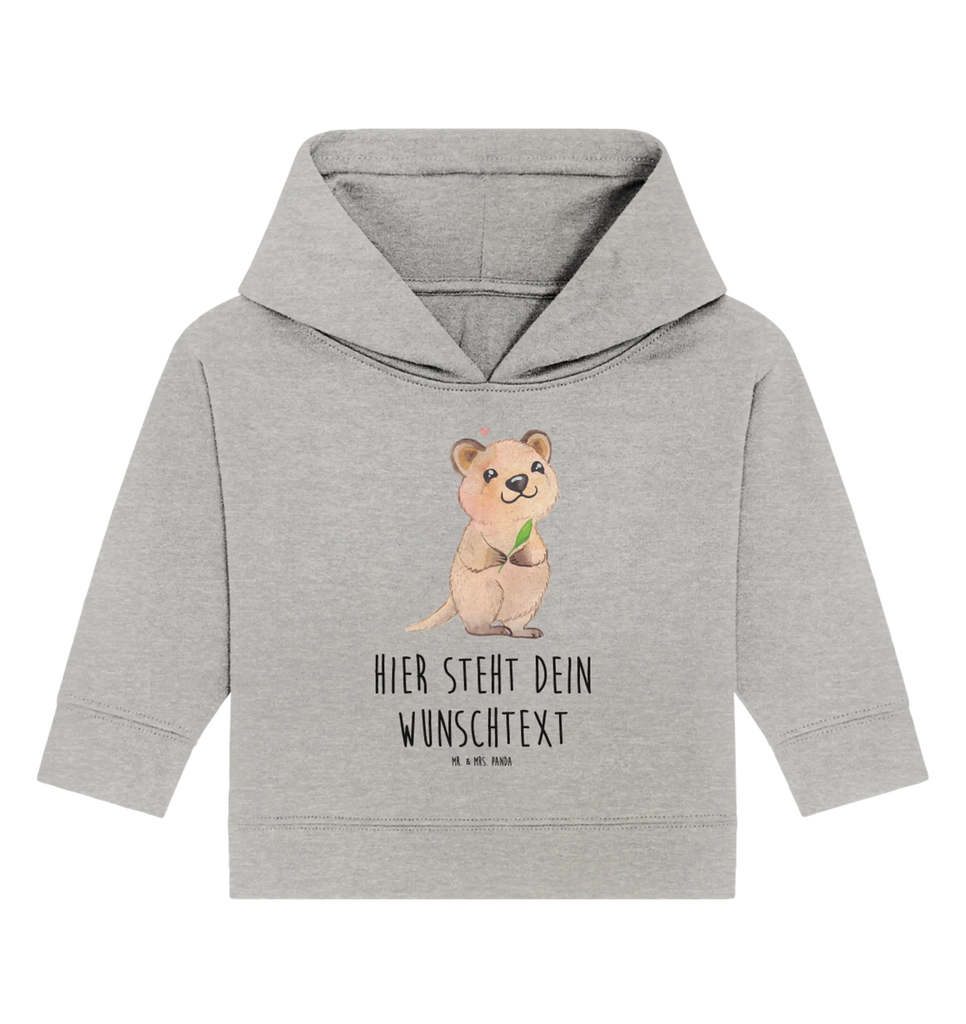 Spersonalizowana bluza z kapturem dla niemowląt Quokka Szczęśliwy Baby Hoodie mit Namen, Babyhoodie Wunschtext, Personalisierter Baby Hoodie, Tiermotive, Gute Laune, Tiere, Lustige Sprüche, Verschieben, Aufschieberitis, Niedliches Tier, Dinge Erledigen, Lustiger Spruch, Quokka