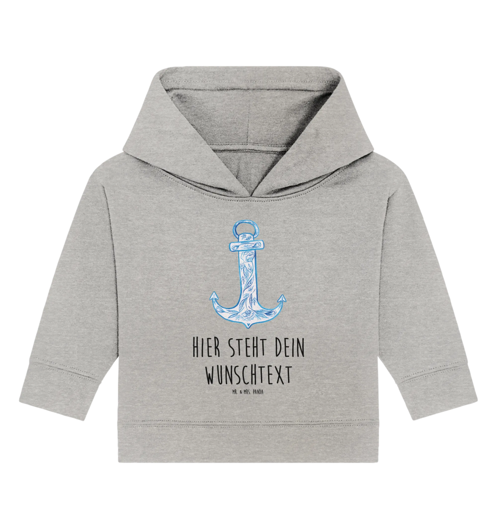 Spersonalizowana bluza z kapturem dla niemowląt kotwica Niebieski Baby Hoodie mit Namen, Personalisierter Baby Hoodie, Babyhoodie Wunschtext, Tiermotive, Gute Laune, lustige Sprüche, Tiere