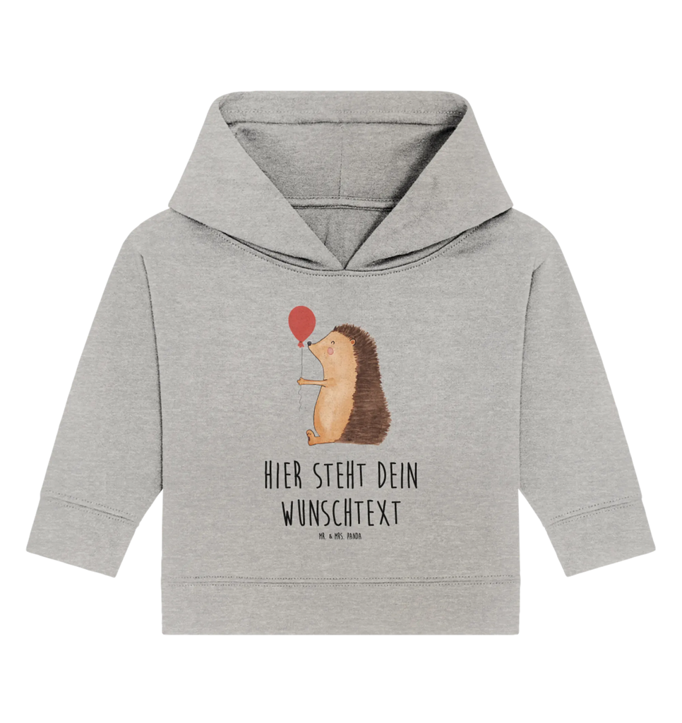 Personalisierter Baby Hoodie Igel Luftballon Personalisierter Baby Hoodie, Babyhoodie Wunschtext, Baby Hoodie mit Namen, Tiermotive, Gute Laune, Tiere, Lustige Sprüche, Herzlichen Glückwunsch, Geburtstag, Geburtstagskind, Glückwunsch, Happy Birthday, Igel, Ballon