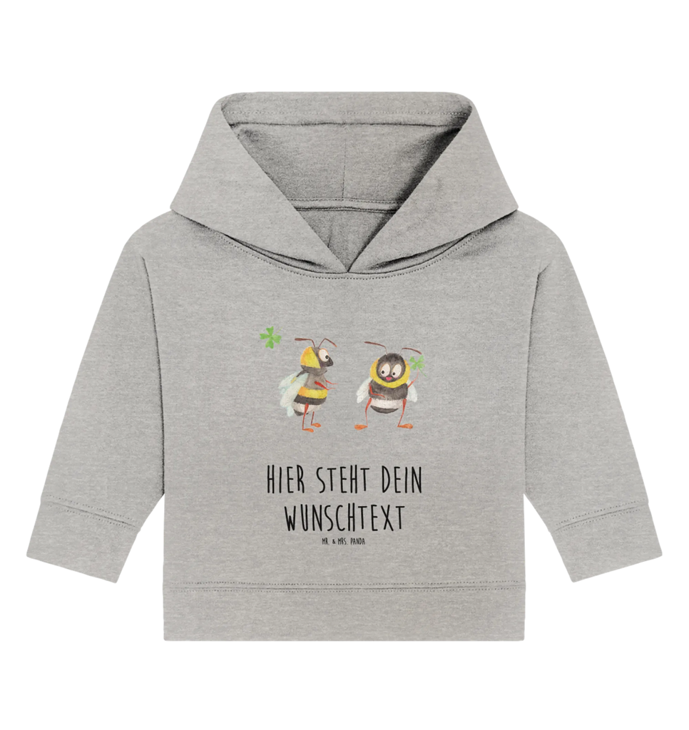 Personalisierter Baby Hoodie Hummeln Kleeblatt Baby Hoodie mit Namen, Babyhoodie Wunschtext, Personalisierter Baby Hoodie, Tiermotive, Gute Laune, Tiere, Lustige Sprüche, Spruch Fröhlich, glücklich sein, glücklich Werden, Spruch schön, Spruch Positiv, Biene Deko, Biene, Hummel