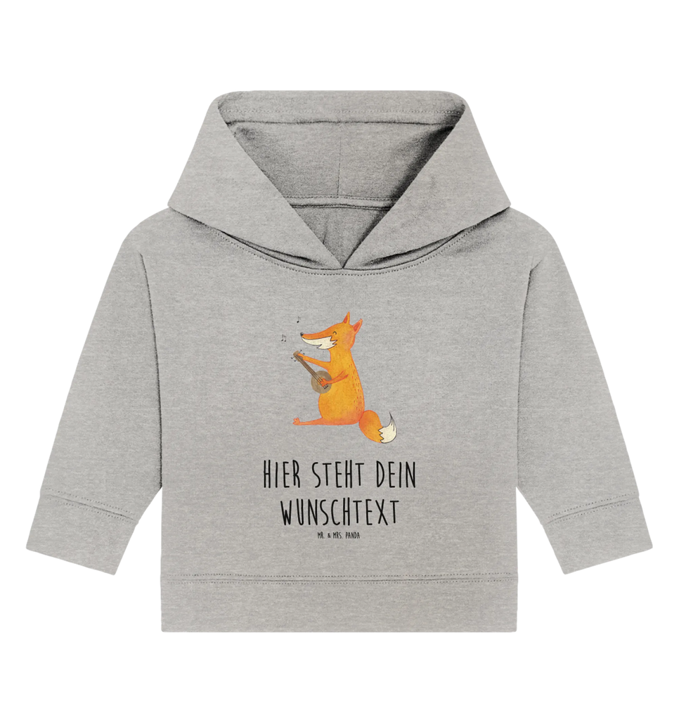 Personalisierter Baby Hoodie Fuchs Gitarre Babyhoodie Wunschtext, Baby Hoodie mit Namen, Personalisierter Baby Hoodie, Fuchs, Geschenk Musiker, Musikerin, Sängerin, Musik Spruch, Sänger, Gitarre, Füchse