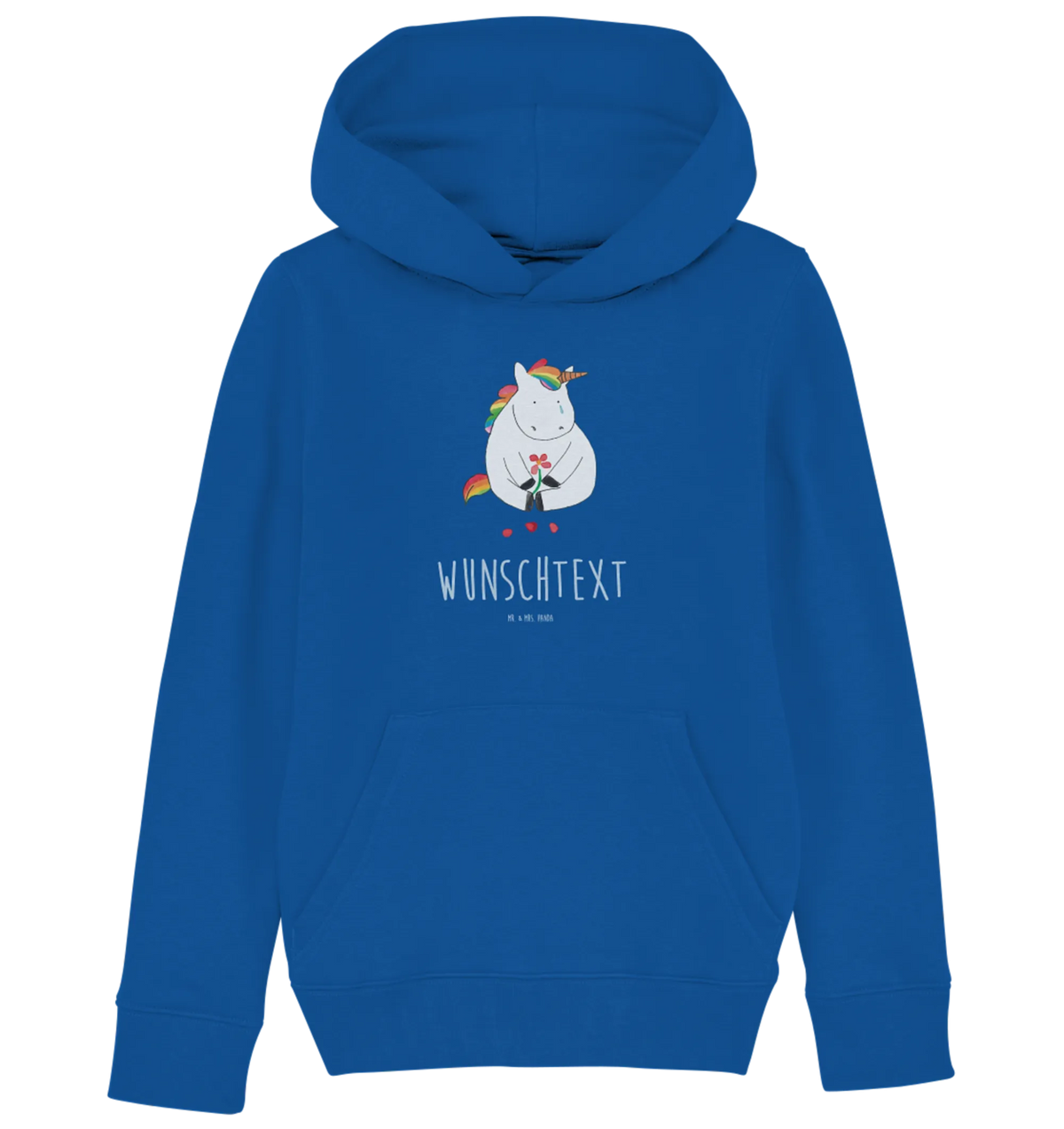Personalized Kids Hoodie unicorn Sad flower, consoling, friends, grief, greeting card, Friendship