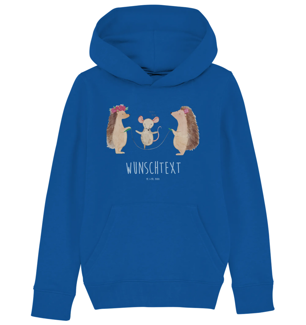 Personalized Kids Hoodie Hedgehog skipping card, gift ideas, gifts, small animals, cute, cute animal motives, hand drawn, funny sayings, good mood, special gifts, animal lover, children, mouse, rope skipping