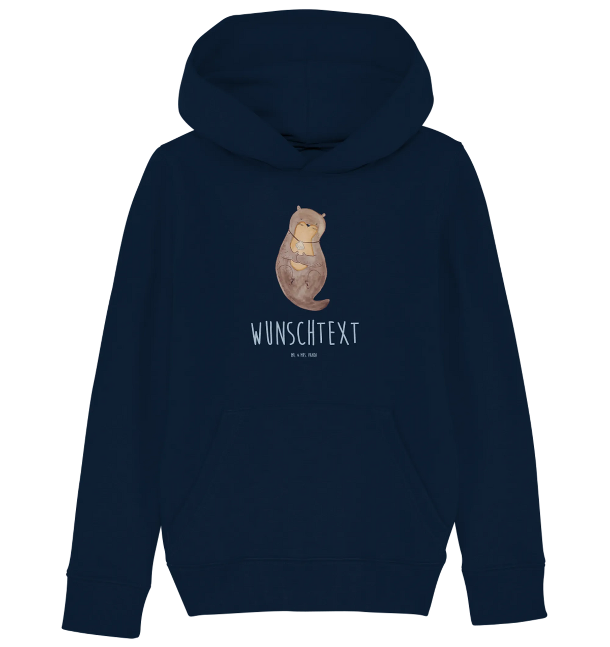 Personalized Kids Hoodie otter shell marten, sea otter, European otter, water mammal, aquatic animal, baby otter, predator, water, otter gifts, gift ideas for animal lovers, animal, mammal, water animal, gifts for people in love, animal lover, brooding, daydreaming, dreaming, otter love